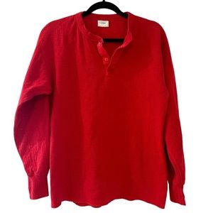 VINTAGE LL Bean Red River Drivers Henley Shirt